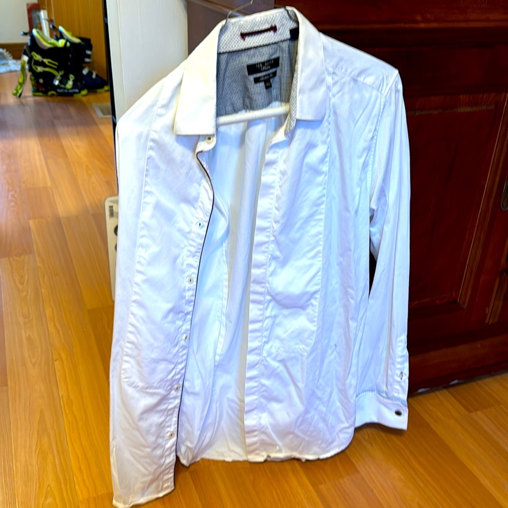 Ted Baker Pashion 15.5 Modern Fit tuxedo shirt. French cuff, studless front.